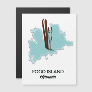 Póster del mapa de la isla Fogo Canadá