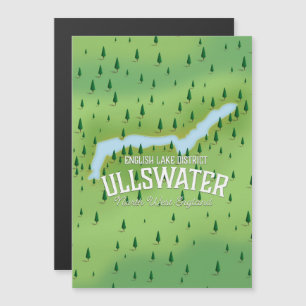 Poster del mapa de viajes del distrito del lago Ul