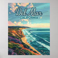 Del Mar California San Diego Beach Vintage