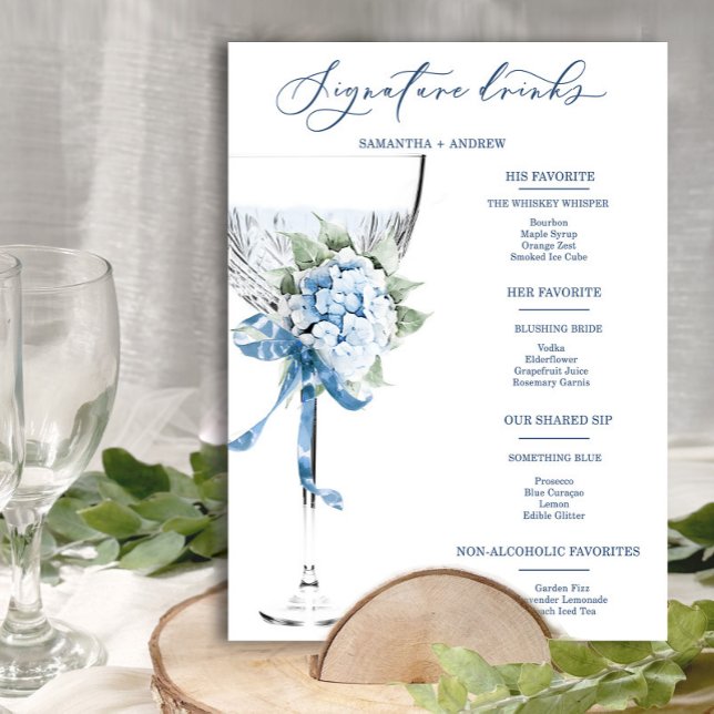 Póster del Menú de Bebidas Destacadas de Blue Wedd (Subido por el creador)