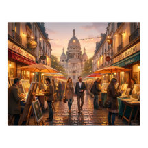 Póster del Mercado de Arte de Montmartre de París
