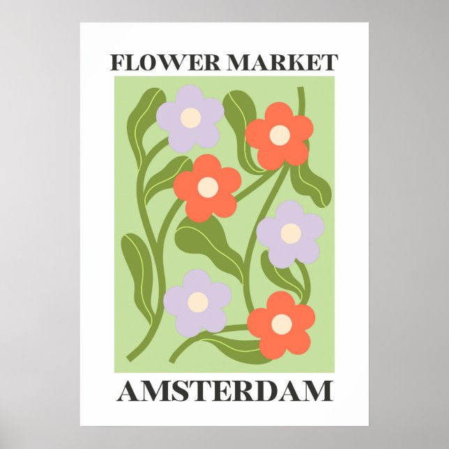 Poster del mercado de flores para la decoración do (Frente)