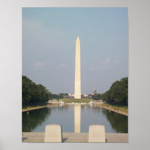 Póster del Monumento a Washington y la Piscina Ref
