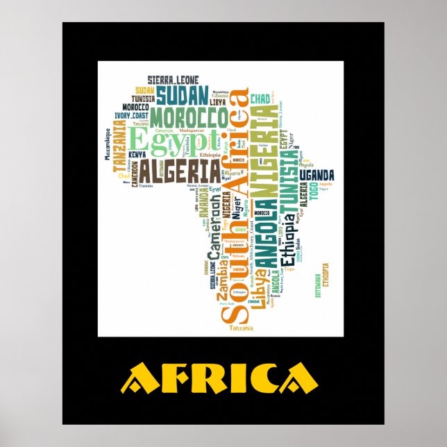 Poster del Muro de Arte Word en África (Frente)