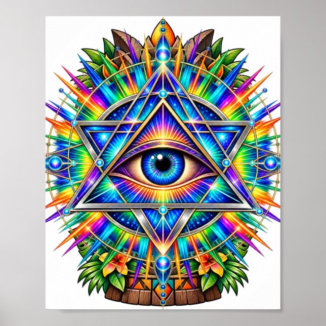 Póster del Ojo Chevron Azure (Frente)