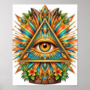 Póster del Ojo de Aureola Ámbar