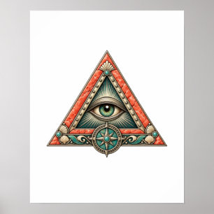 Póster del Ojo de la Brújula de Coral