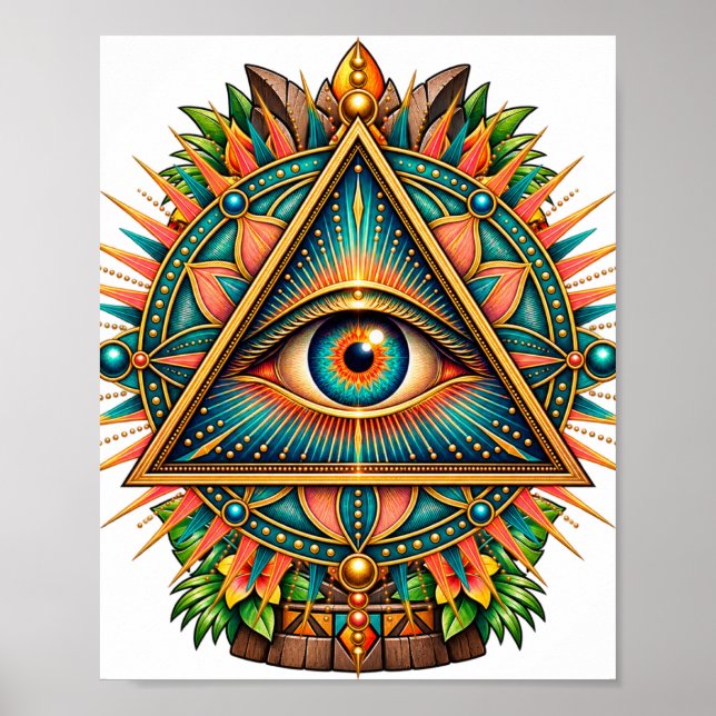 Póster del Ojo de la Brújula Dorada (Frente)