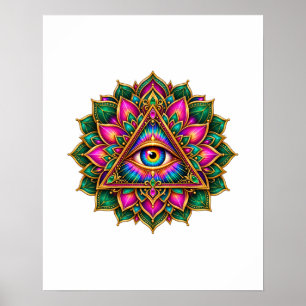 Póster del Ojo Flor de Amatista