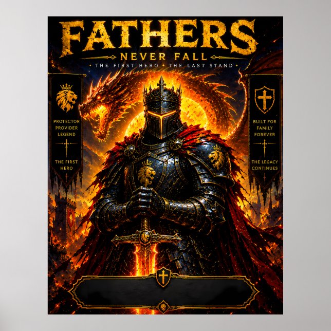 Póster del padre dragón de fuego (Frente)