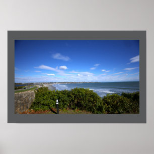 Póster del paisaje acuático de la playa de Rhode I