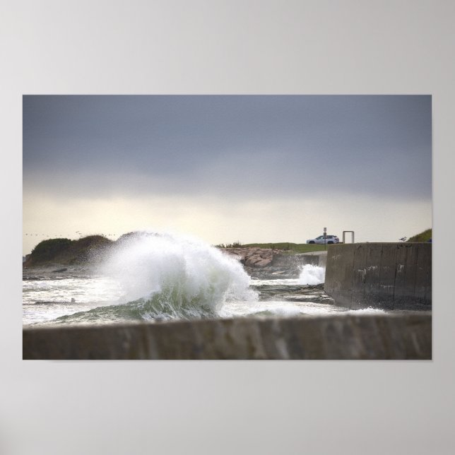 Póster del paisaje acuático de Rhode Island (Frente)