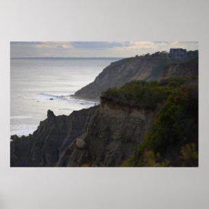 Póster del paisaje acuático del acantilado de Rhod