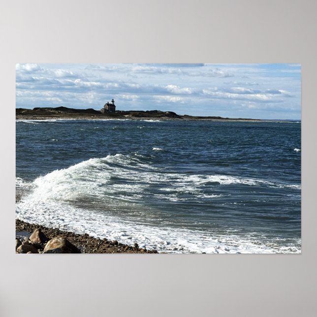 Póster del paisaje acuático oceánico de Rhode Isla (Frente)