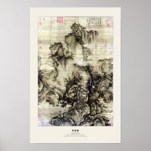 Póster del paisaje chino de la dinastía Song - Guo
