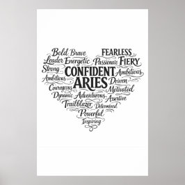 Póster del paisaje de Aries | Arte de nube de pala