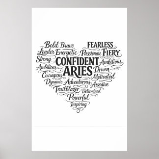 Póster del paisaje de Aries | Arte de nube de pala