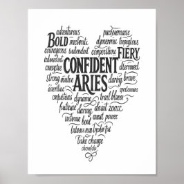 Póster del paisaje de Aries | Arte de nube de pala