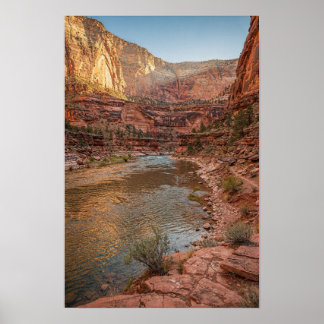 Póster del paisaje del cañón del río Red Rock