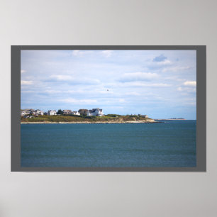 Póster del paisaje oceánico de Rhode Island