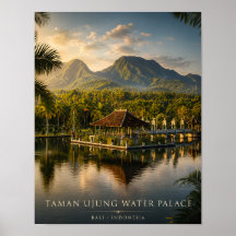 Póster del Palacio de Agua Taman Ujung de Bali