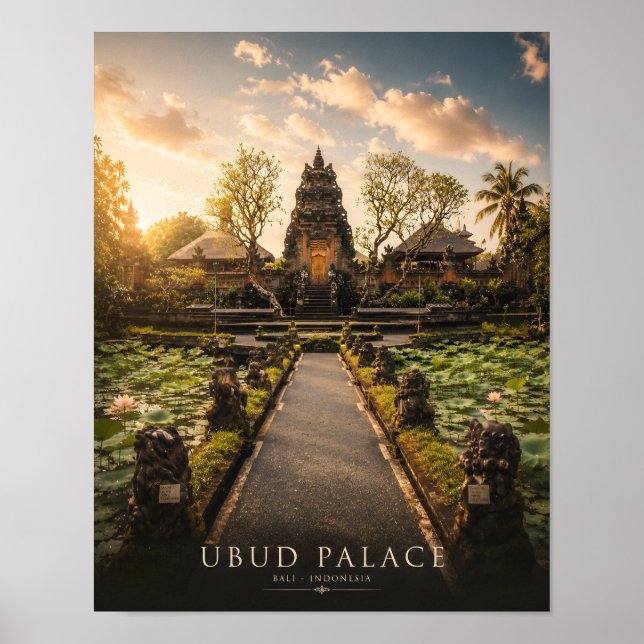 Póster del Palacio de Ubud de Bali de Lujo (Frente)