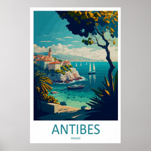 Póster del parque de Antibes Viajes nacionales Esq