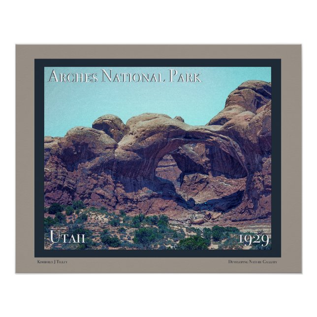 Poster del Parque Nacional Arches (Anverso)