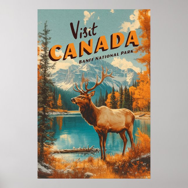 Póster del Parque Nacional Banff de Canadá (Frente)