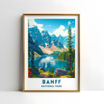 Póster del Parque Nacional Banff de Canadá