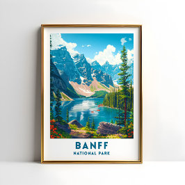 Póster del Parque Nacional Banff de Canadá