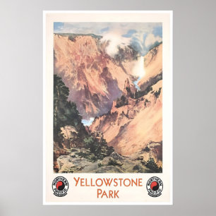 Póster del Parque Nacional de Arte de Yellowstone 