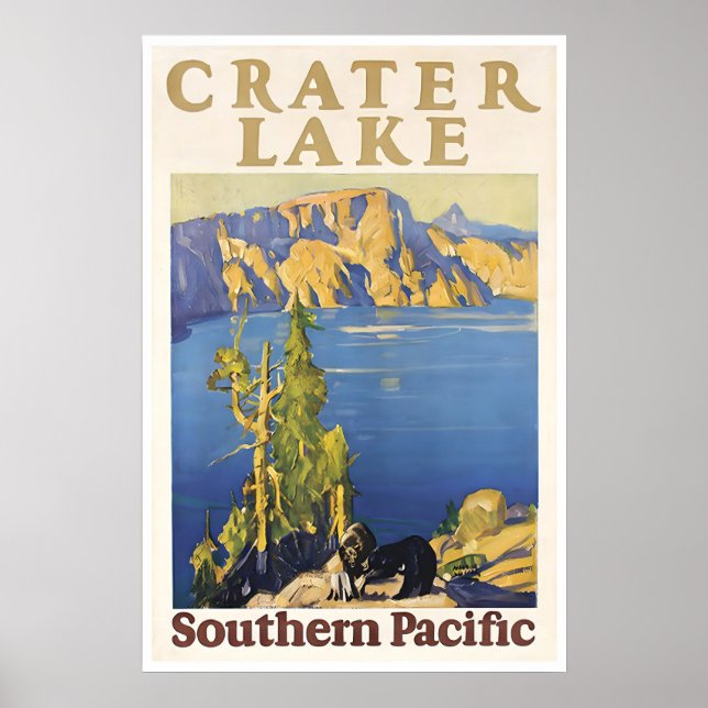 Póster del Parque Nacional de Arte del Lago Crater (Frente)