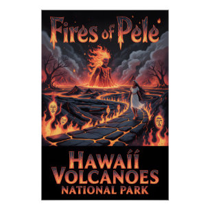 Póster del Parque Nacional de Volcanes Embrujados 
