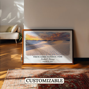 Póster del Parque Nacional White Sands Nuevo Méxic