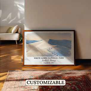 Póster del Parque Nacional White Sands Nuevo Méxic