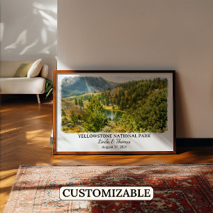 Póster del Parque Nacional Yellowstone Montana, Pe