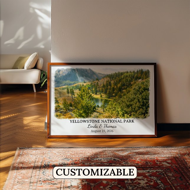 Póster del Parque Nacional Yellowstone Montana, Pe (Subido por el creador)