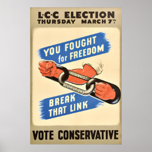 Póster del Partido Conservador Británico Socialist