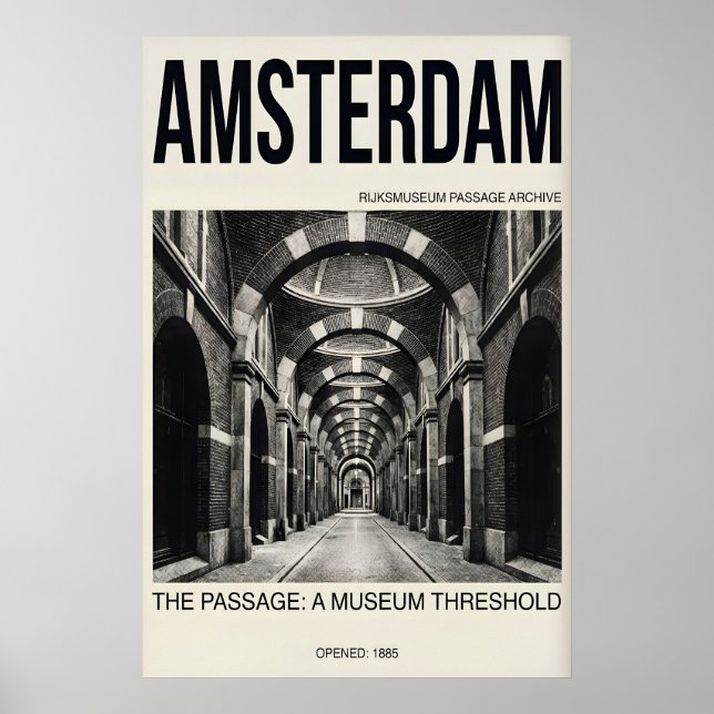 Póster del Pasaje de Amsterdam - Corredor Arquitec (Frente)