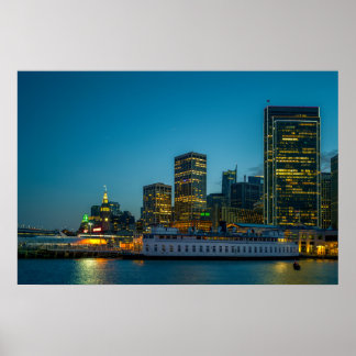 Póster del paseo marítimo de San Francisco | Luces