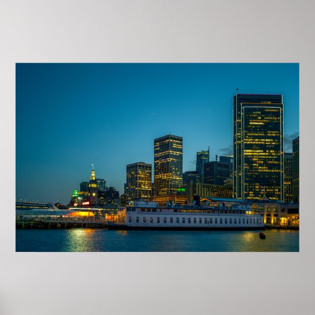 Póster del paseo marítimo de San Francisco | Luces (Frente)