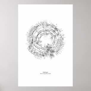 Póster Del personal: Hallelujah (negro)