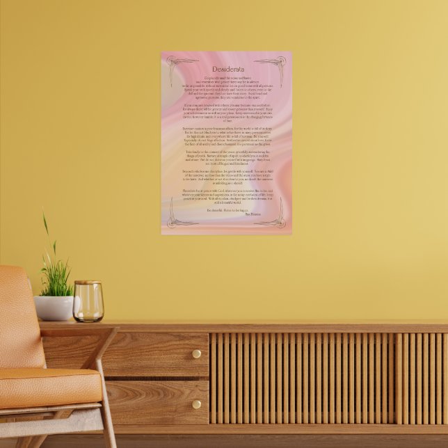 Póster del poema Desiderata de Max Ehrmann (Salón 2)
