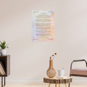 Póster del poema Desiderata de Max Ehrmann