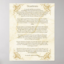 Póster del poema Desiderata de Max Ehrmann