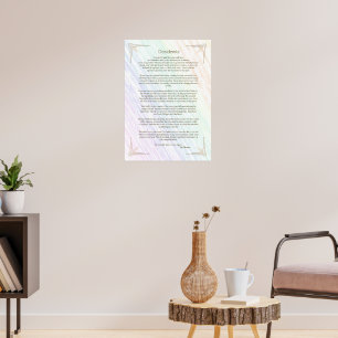 Póster del poema Desiderata de Max Ehrmann