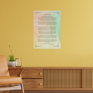 Póster del poema Desiderata de Max Ehrmann