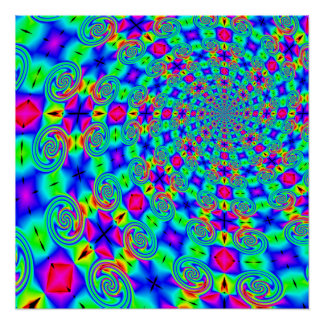 Poster del programa de espiral de espiral trippy p