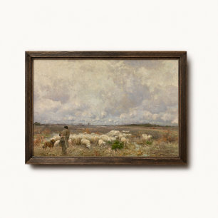 Póster del pueblo invernal belga - Arte de paisaje